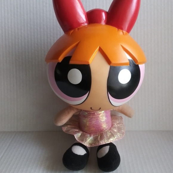 Power Puff Girls Blossom Doll Cartoon Network 12” plastic head and plush body - Picture 16 of 16